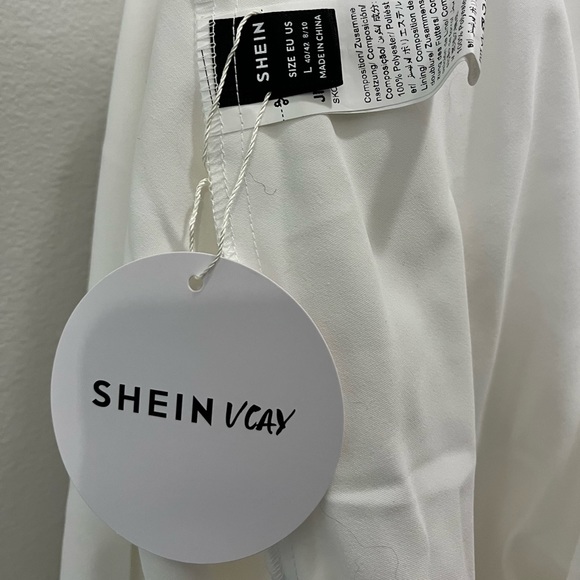 White Ruffle Sleeve Mini Dress - Picture 4 of 5